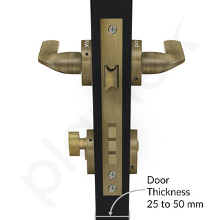 Plantex Main Door Lock/Mortise Lock for Door with 3 Years of Warranty - Robust Door Lock for Home with Brass Lock Body & Cylinder(7060 - Brass Antique)