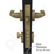 Plantex Main Door Lock/Mortise Lock for Door with 3 Years of Warranty - Robust Door Lock for Home with Brass Lock Body & Cylinder(7060 - Brass Antique)
