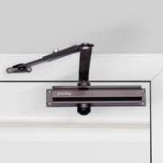 Plantex Aluminium Hydraulic Door Closer for Wooden Doors - Automatic Soft Close for Hotel/Home/Office - ISO 9001 Certified (MI-100, Capacity - 75 Kg, Brown)