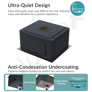 Plantex Heavy Duty Stainless Steel Kitchen Sink/Sink for Kitchen with Square Coupling, Hose Pipes and Drain Rack/Single Bowl Sink With 25 Years Warranty by Plantex (Matt-21x18x9 Inches)