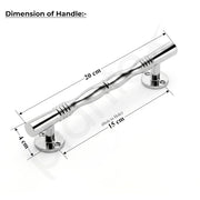 Plantex Door Handle/Stainless Steel Main Door Handle/8 Inch Pull-Push Handle - Pack of 2 (S-143,Chrome)