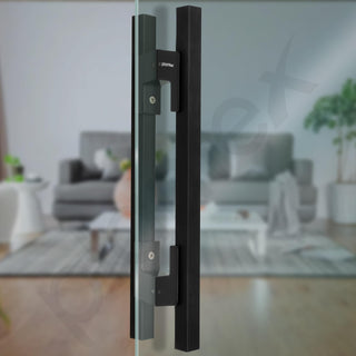 Plantex 17 Inch Main Door Handle for Wooden Doors - Pull-Push Handle Accessory (Pack of 1, Black)