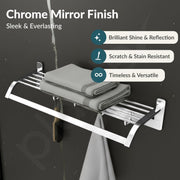 Plantex 304 Grade Stainless Steel Towel Rack for Bathroom/Towel Bar/24 Inch Towel Holder/Towel Hanger/Bathroom Accessories - Pack of 1 (1906, Chrome)
