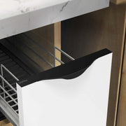 Plantex Profile Handle for Kitchen Cabinet/10 Inch Aluminium Drawer Profile Handle/Wardrobe Pull Handle for Home/Office/Hotel - Pack of 1 (Black)