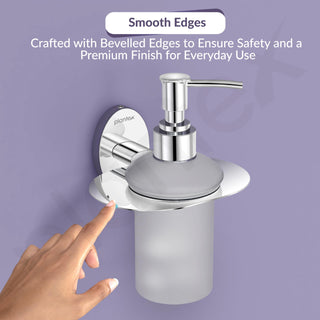 Plantex 304 Grade Stainless Steel Wash Basin Handwash Holder and Dispenser for Liquid Soap/Bathroom Accessories - Olive (Chrome)