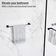 Plantex 304 Grade Stainless Steel Single Towel Rod for Bathroom/Hand Towel Hanger/Towel Holder/Bathroom Accessories - Splash (24-inch) Black