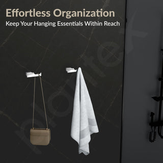 Plantex Robe Hook for Bathroom/304 Grade Stainless Steel Cloth Hanging Hook/Bath Towel Hook/Bathroom Accessories - Pack of 1 (Tesla - 2705, Chrome)