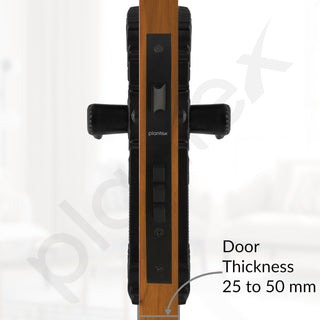 Plantex Heavy-Duty Door Lock Set for Main Door/Locks Handle Set with 3 Years of Warranty/Mortise Lock with 3 Keys, Brass Lock-Body & Cylinder(658- Black)