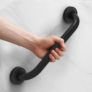 Plantex 14 Inch Stainless Steel Grab Bar for Toilet/Safety Support for Senior Citizens/Secure Bathroom Handrail/Bathroom Accessories (Black)