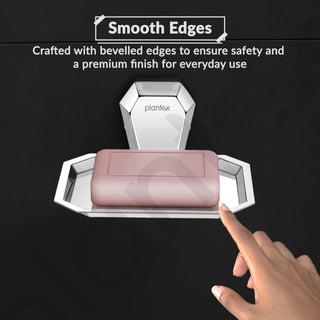 Plantex Soap Holder for Bathroom/304 Grade Stainless Steel Soap Case/Single Soap Dish/Soap Stand/Bathroom Accessories - Pack of 1 (PM-2403, Chrome)