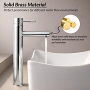 Plantex Wash Basin Mixer Tap/Pure Brass Tap Handle and 304 Grade Stainless Steel Body/Hot & Cold Basin Mixer/Pillar Spout for Wash Basin/Deck Mount - (8013-2, Chrome)