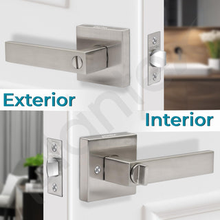 Plantex New Age Bathroom Door Locks/Key-Less Door Lock Set for Bedroom/Balcony/Office/Storeroom - Reversible Design (Satin Finish, 30mm to 50mm Door Range)