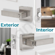Plantex New Age Bathroom Door Locks/Key-Less Door Lock Set for Bedroom/Balcony/Office/Storeroom - Reversible Design (Satin Finish, 30mm to 50mm Door Range)