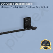 Plantex 304 Grade Stainless Steel 24-inches Single Towel Rod for Bathroom/Towel Rack/Towel Hanger/Bathroom Accessories - Senso (Black)
