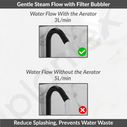 Plantex Single Lever Kitchen Sink Tap with Water Saving Aerator and Brass Spindle Tap/Quarter Turn Sink tap for Kitchen Basin with Wall Flange and Teflon Tape (Black)