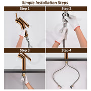 Plantex Pure Brass Wash Basin Tap/Basin Mixer Tap/Single Lever Pillar Tap for Wash Basin/Bathroom Faucet-(PVD Choco)