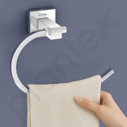 Plantex Aqua Heavy-Duty Stainless Steel Napkin Ring/Towel Ring/Napkin Holder/Towel Hanger/Bathroom Accessories (Chrome) - Pack of 1