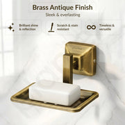 Plantex 304 Grade Stainless Steel Bathroom Soap Dish/Soap Holder/Soap Stand/Bathroom Accessories - Squaro (Brass Antique)
