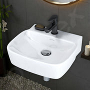Plantex Ceramic Wall Hung Basin/Washbasin for Bathroom/Wall Mounted Wash Basin/Sink for Living Room (Vita, White)