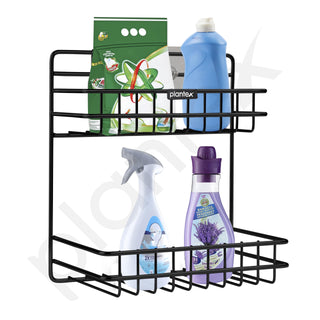 Plantex Self Adhesive Detergent Rack/GI Steel Bathroom Multipurpose Detergent Holder/Bathroom Shelf/Storage Rack/Bathroom Accessories (Powder Coated)