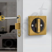 Plantex Zinc Door Lock For Bathroom/Pocket Door Latch/Door Hardware For Home/Bedroom/Bathroom - (Dtm-620, Pvd Gold And Black)