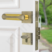 Plantex Triple Security Door Lock for Home/Main Door Lock Set with 3 Years of Warranty/Mortise Lock for Door with Brass Lock Body & Cylinder (7124, Brass Antique & Gold)