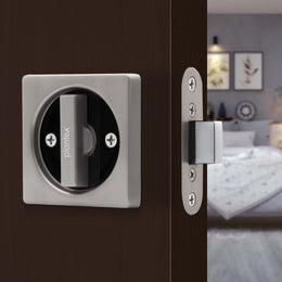 Plantex Door Lock for Bathroom/Zinc Door Latch/Baby Latch for Home/Bedroom/Bathroom - (DTM-620, Satin and Black)