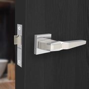 Plantex Heavy Duty Bathroom Door Lock/Mortise Keyless Door Lock for Home/Bathroom/Store Room/Balcony/Office with Baby Latch – 7064 Satin White & Chrome Finish