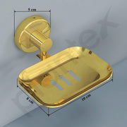 Plantex Galaxy 304 Grade Stainless Steel Single Soap Holder/Bathroom Soap Holder/Wall Mounted Soap Stand for Kitchen- (PVD Gold)