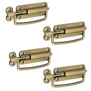 Plantex Door Stopper/5 Inch Baby Latch Kadi/Door Latch for Bathroom/Door Lock for Home/Office Doors - Pack of 4 (Brass Antique)