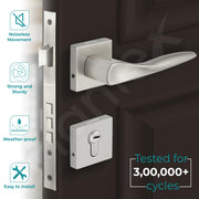 Plantex Premium Main Door Lock Set with 3 Years Warranty - Mortise Lock for Home (PT-002- Satin)