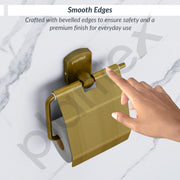 Plantex 304 Stainless Steel Tissue Paper Roll Holder For Bathroom/Toilet Paper Stand for Washroom/Toilet Paper Holder for Bathroom Accessories - Parv (Brass Antique)