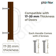 Plantex Cabinet Handle/128mm Handle for Drawer/Wardrobe/Kitchen Handle/Pull-Push Handle for Home/Office - Pack of 2 (Brass Antique)