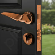 Plantex Door Lock for Home/Main Door Lock Set/Mortise Lock Set with Brass Lock Body & Cylinder - 3 Years of Warranty (7128, PVD Choco)