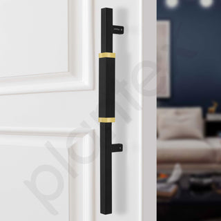Plantex 20.5 Inch Main Door Handle/Aluminium Door Handle/Pull-Push Door Handle/Door Accessories (Pack of 1, Gold, Black)