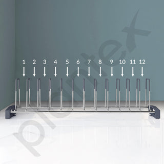 Plantex Stainless Steel Thali Stand/Dish Rack/Plate Stand/Plate Rack for Modular Kitchen/Tandem Box Accessories (Chrome)