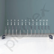 Plantex Stainless Steel Thali Stand/Dish Rack/Plate Stand/Plate Rack for Modular Kitchen/Tandem Box Accessories (Chrome)