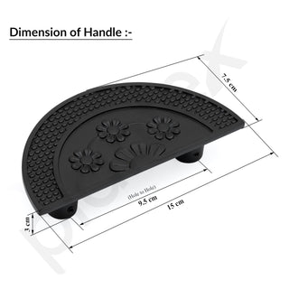 Plantex 6 Inch Main Door Handle/Aluminium Door Handle/Pull-Push Door Handle/Door Accessories (Pack of 1, Black)