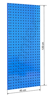 Plantex Metal Pegboard for Garages and Workshops - Tool Organizer and Storage Board - 120 x 45 cm With Hanging Shelves