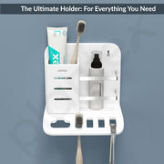Plantex Acrylic Multipurpose Tooth Brush Holder/Stand/Tumbler for Bathroom Accessories for Home - (White)
