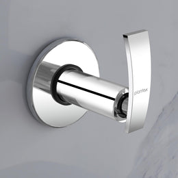 Plantex Pure Brass Concealed Stop Cock/Concealed Stop Valve Tap for Bathroom with Teflon Tape & Adjustable Brass Wall Flange – 15 mm (ZUR-1516-Silver)
