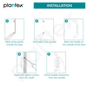 Plantex Cabinet Handle/224mm Handle for Drawer/Wardrobe/Kitchen Handle/Pull-Push Handle for Home/Office - Pack of 1 (Satin)