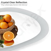 Plantex LED Bathroom Mirror with 3 Tone/Designer Mirror for Living Room/Bedroom/Dressing Room - Oval Shape (18 x 24 Inch)