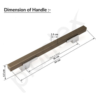 Plantex 17 Inch Main Door Handle for Wooden Doors - Pull-Push Handle Accessories (Pack of 1, Satin White, Chrome)