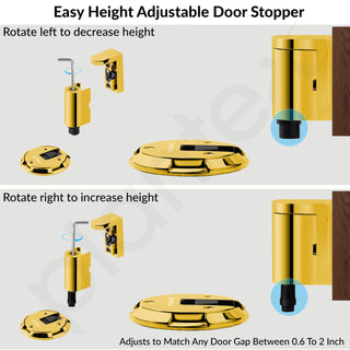 Plantex Door Stopper for Home/Floor Mounted Door Stoppers/Stopper for Hotel/Office -Pack of 1 (PVD Gold)