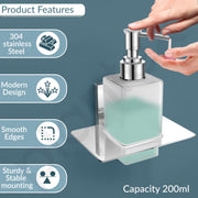 Plantex 304 Grade Stainless Steel Liquid 1 Ml Soap Dispenser/Shampoo Dispenser/Hand Wash Dispenser/Bathroom Accessories-Iris(Chrome)