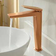 Plantex Brass Wash Basin Mixer Tap/Hot & Cold Basin Mixer Faucet/Deck Mount Pillar Spout for Bathroom Sink - Pack of 1 (APS-4604, Brushed Rose Gold)