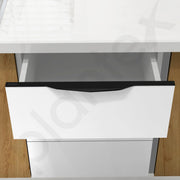 Plantex Profile Handle for Kitchen Cabinet/18 Inch Aluminium Drawer Profile Handle/Wardrobe Pull Handle for Home/Office/Hotel - Pack of 3 (Black)
