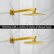 Plantex 14-Inch Shower Arm for Overhead Shower/Stainless Steel Shower Pipe/Wall Mount Bathroom Fitting with Ã‚Â½-Inch Thread - Pack of 1 (PVD Gold)