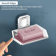 Plantex 304 Grade Stainless Steel Soap Dish/Kitchen and Bathroom Soap Holder/Soap Dish/Soap Stand/Soap Case Bathroom Accessories - Cute (Chrome)